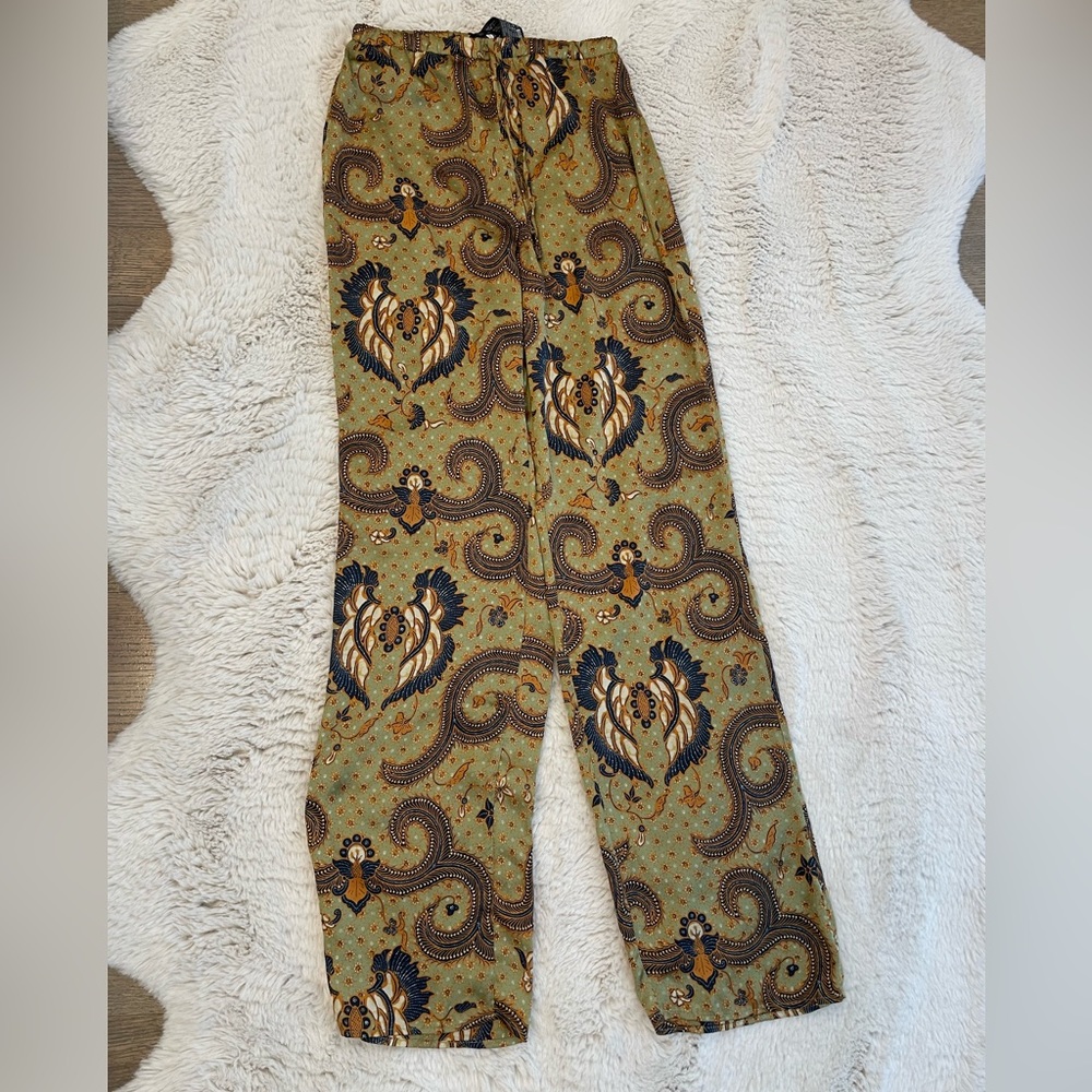 Zara printed silky pants
